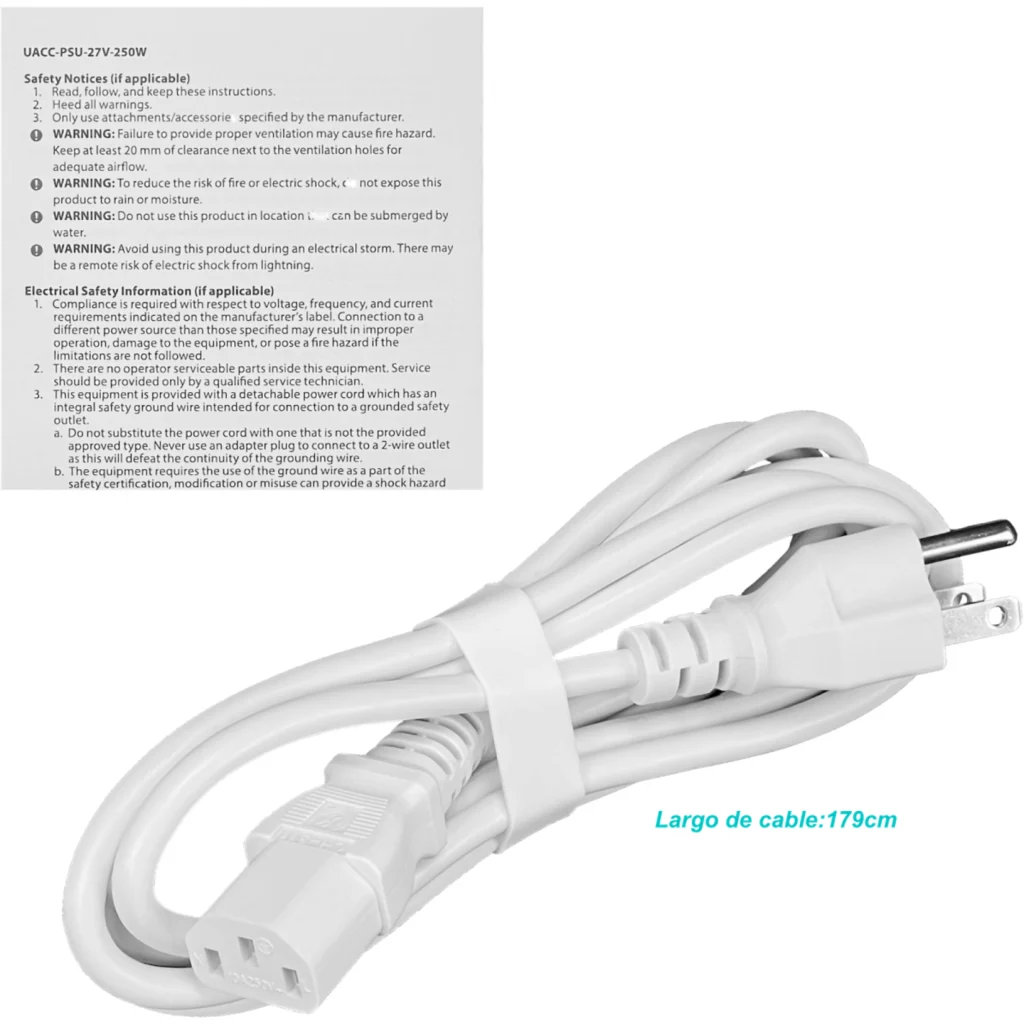 Imagen 2 de UBIQUITI Fuente de poder 27V 9,3A 250W 100-240VAC C14 para UISP-P-Pro