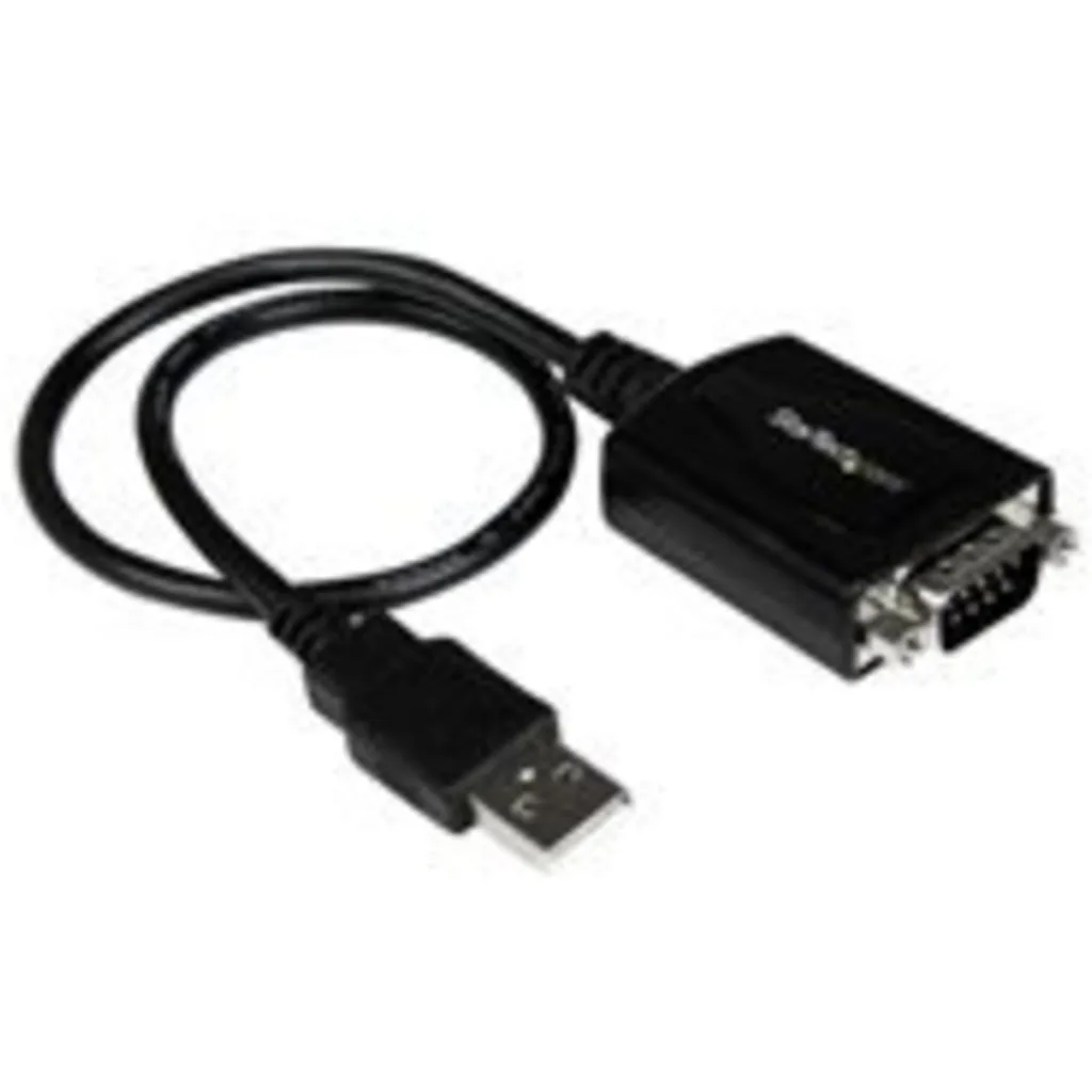 Imagen 1 de Adaptador USB 2.0 Tipo-A a Serial DB9 RS232 M/M 1ft 0.3mt Negro - StarTech
