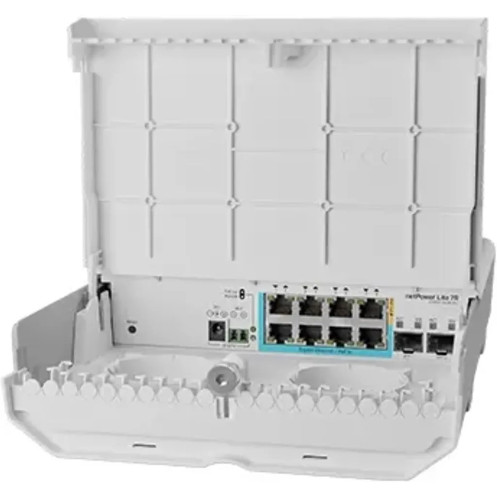 MIKROTIK 8-1000(7PoE-in) 2-SFP+10G SwOS req12-57V CSS610-1Gi-7R-2S+OUT