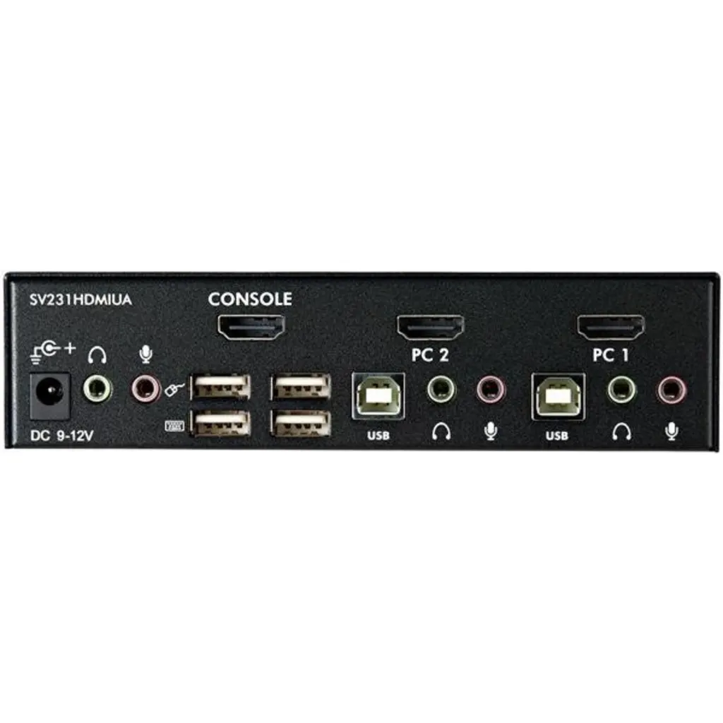 Imagen 3 de Conmutador Switch KVM 2 Port HDMI con Hub Conversor USB2.0 Audio 