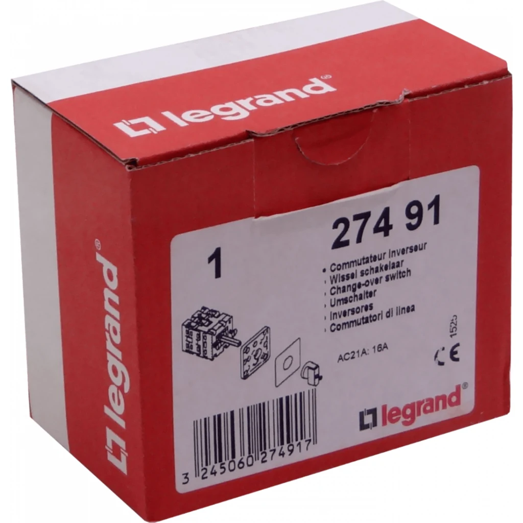 Imagen 2 de LEGRAND Conmutador de Fase Interruptor 1-0-2 16A 500V 3-pos