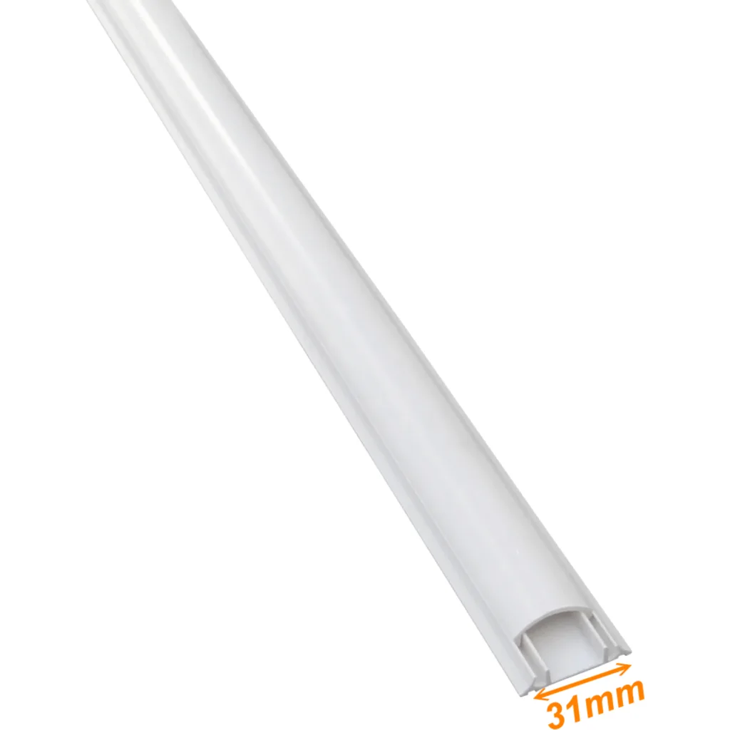 LINKCHIP 35x10mm 2mt 1,25mmTapa 1,1mm-Base PVC Canaleta de Piso Blanca