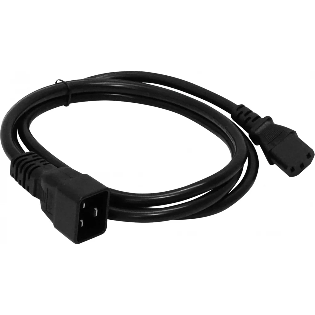 C13-Hembra-10A C20-Macho-16A Cable Poder 1,5-1,8mt Negro