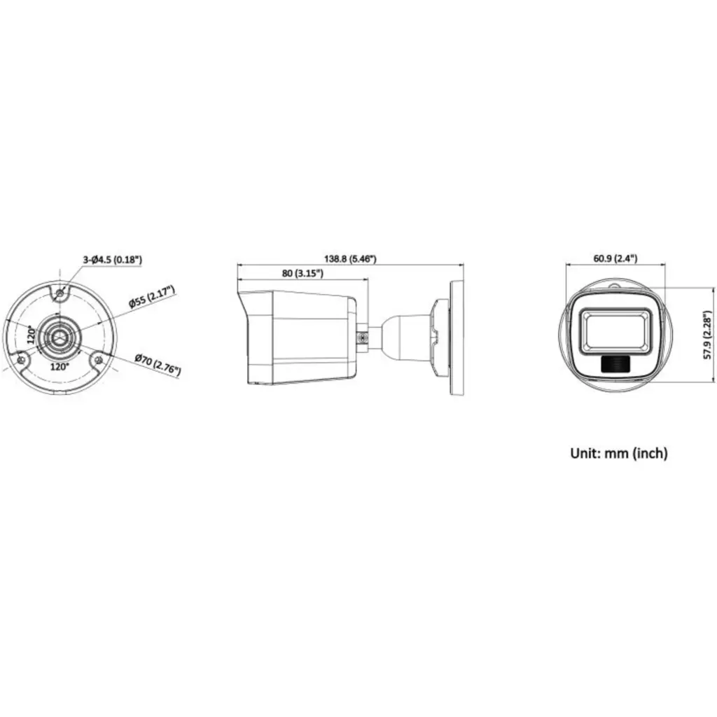 Imagen 3 de Camara Bullet HD-TVI Hikvision HD1080p EXIR Ext IP66 IR 20 m. DL LF 2.8 mm