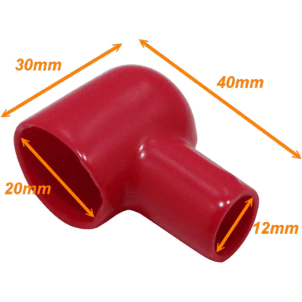Imagen 3 de Rojo 22x29x42mm Protector Redondo Aislante para Bateria