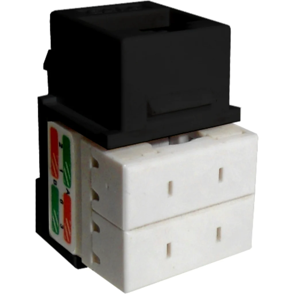 Imagen 1 de LINKMADE Negro Cat6 U/UTP Punchable Keystone Conector Hembra RJ45