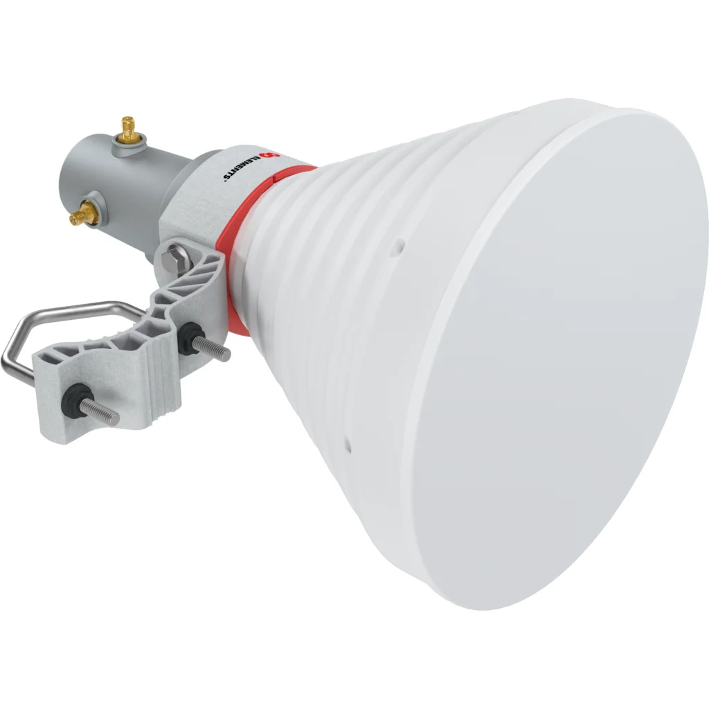 RF ELEMENTS Antena Sectorial Simetrica Starter Horn de 30o, 5150 - 5950 MHz, 18