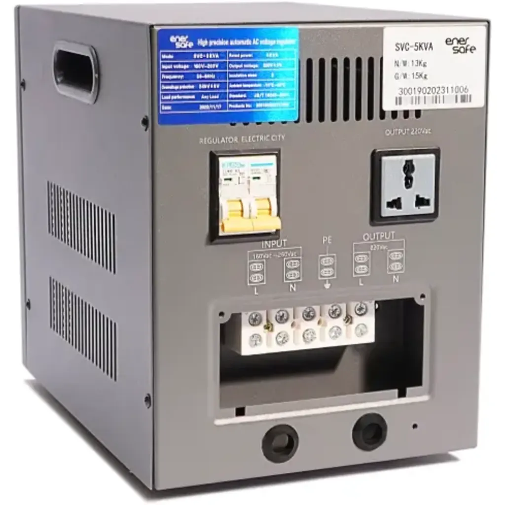 Imagen 1 de Estabilizador de Voltaje Monofasico (1:) Potencia 5000VA/4500W Factor Potencia 0,9 ·Función “Retardo de Encendido”(Time Delay)