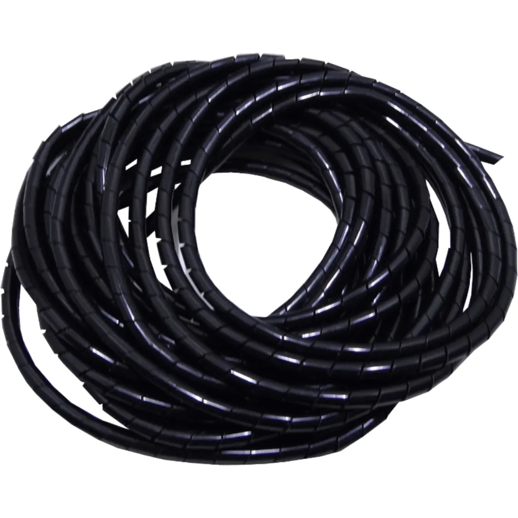 Espiral Atrapa Cable Ordenador KS-12N PE 12mt 12/15/0,85mm Negro