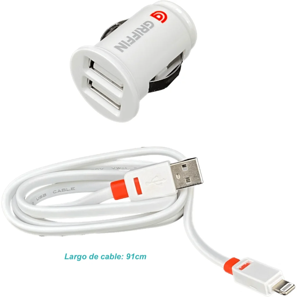 Imagen 2 de Cargador 2-USB-Hembra-AH 5V 2,1A Auto/12V-24V/Macho-Encendedor Vehicul