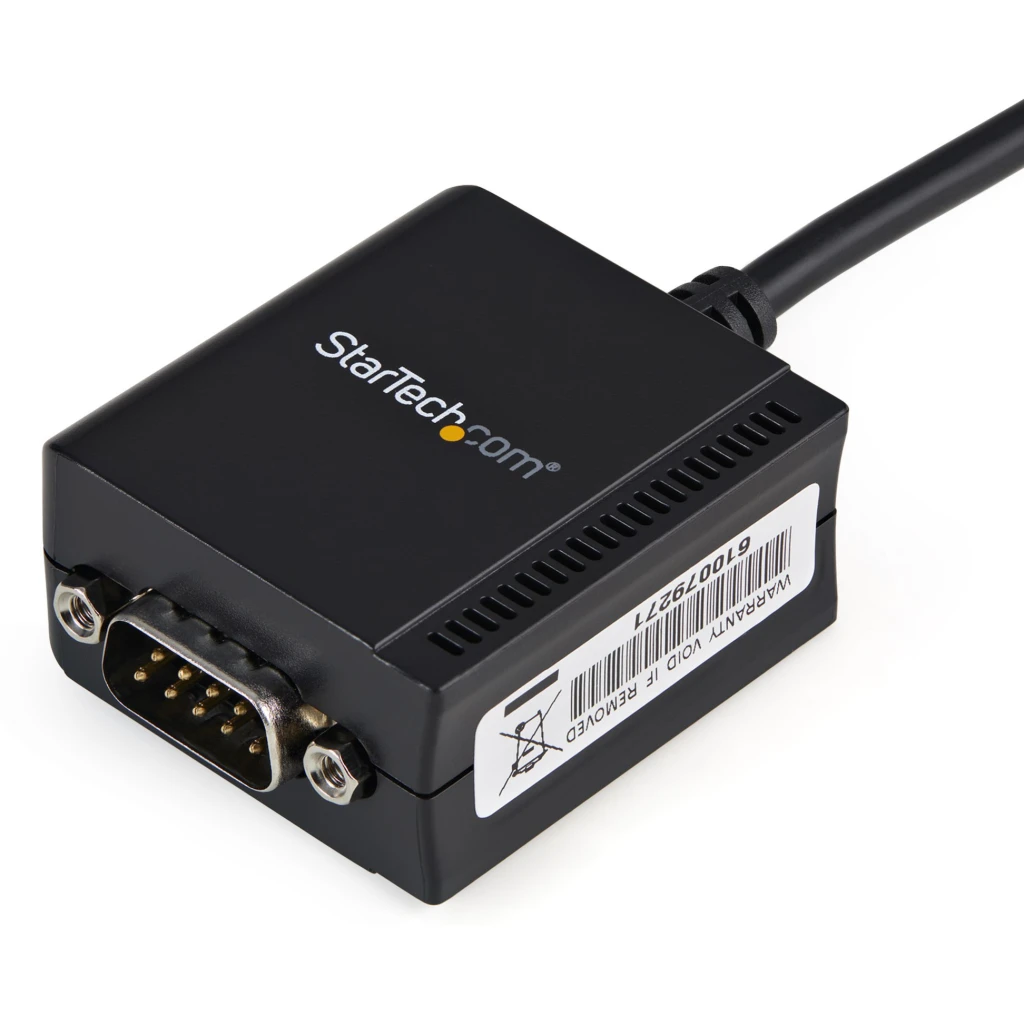 Imagen 1 de Adaptador USB 2.0 Tipo-A a Serial DB-9 RS232 Cable 1.8mt Negro - StarTech