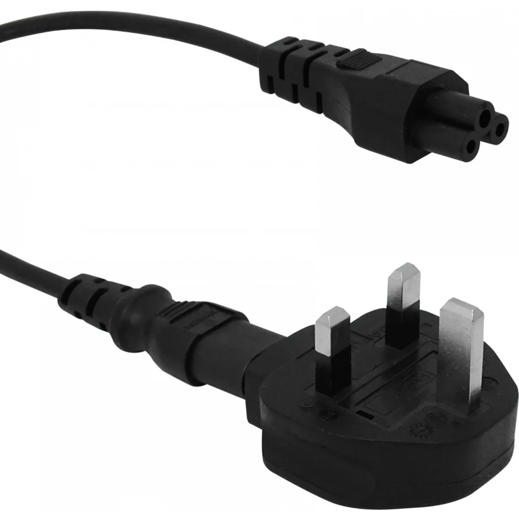 UK-Macho/C7-Hembra + Cable Trebol-C5-Hembra C7-Macho 0,3mt 30cm