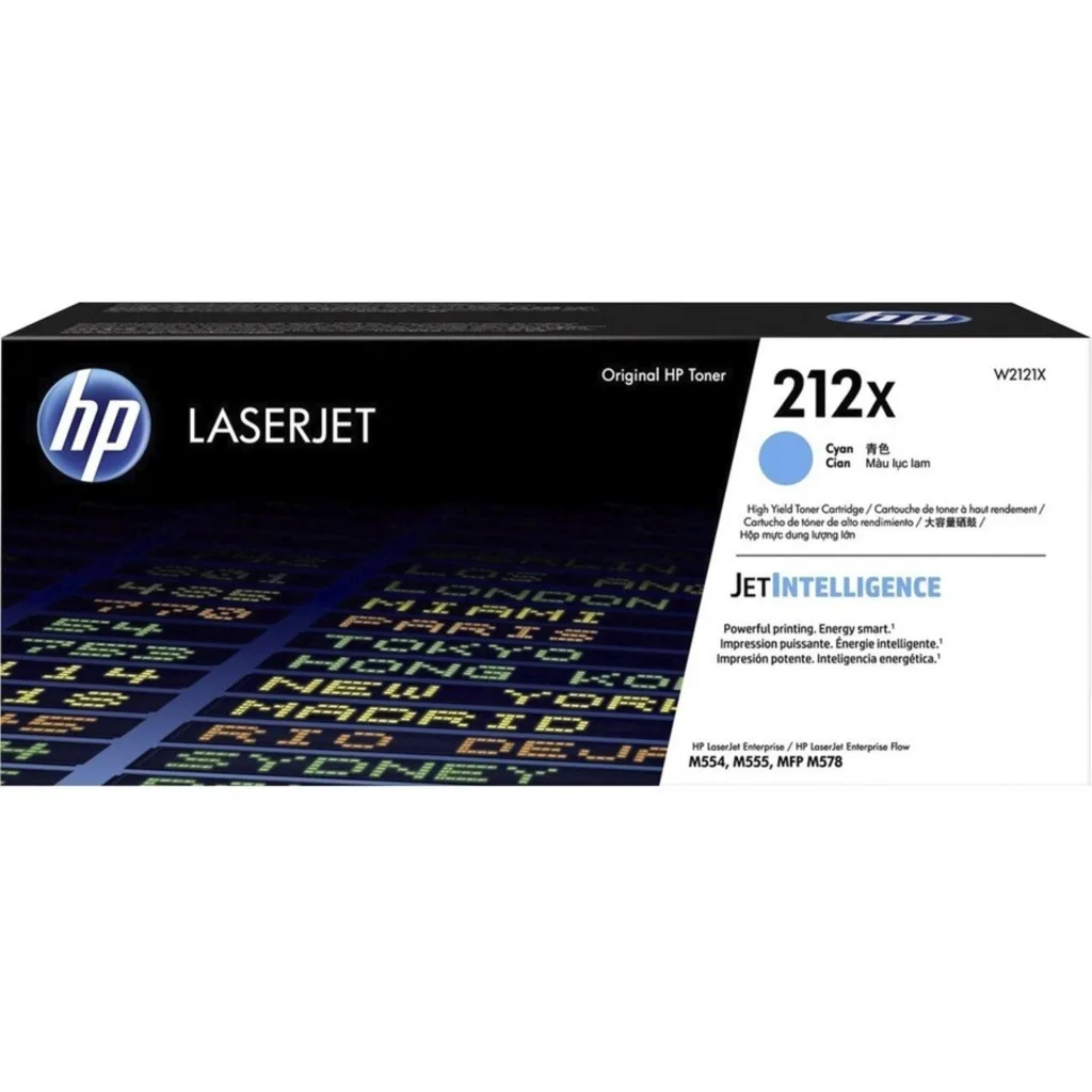 Toner HP 212X Cyan, Compatible LaserJet M578 M554 M555 M555, 10.000 Páginas