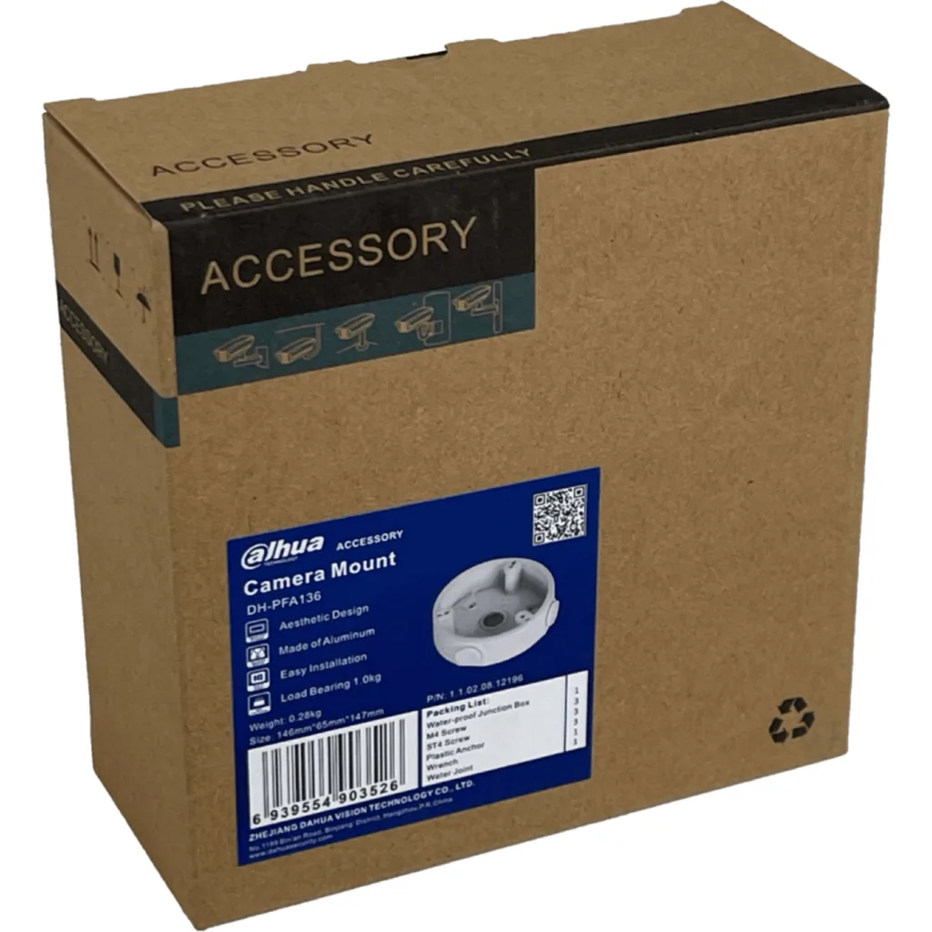 DAHUA Soporte Circular Contra Agua para Camara de Intemperie DH-PFA136