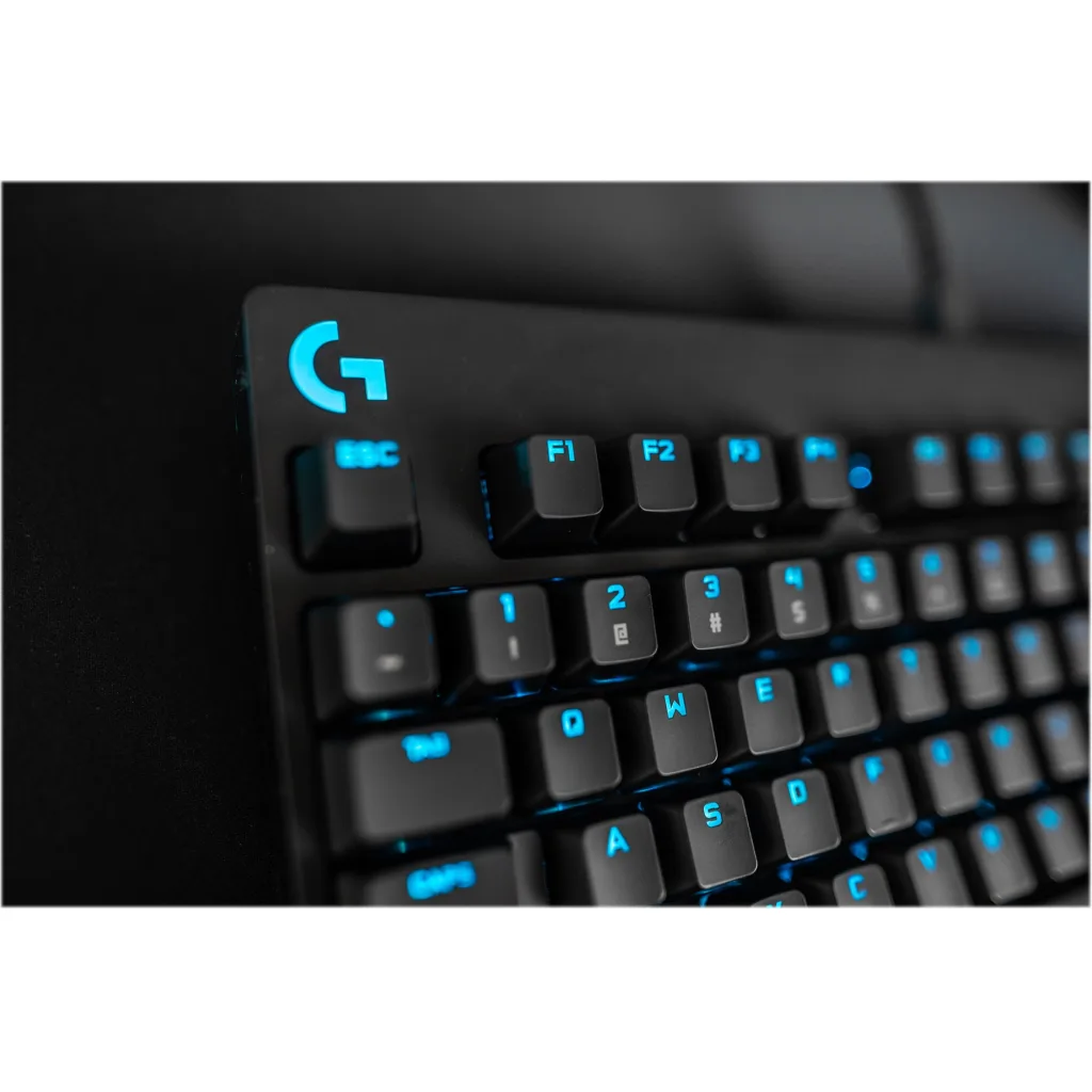 Imagen 4 de Teclado Gamer Alámbrico Logitech G Pro RGB Mecánico Switch GX Blue Color Negro