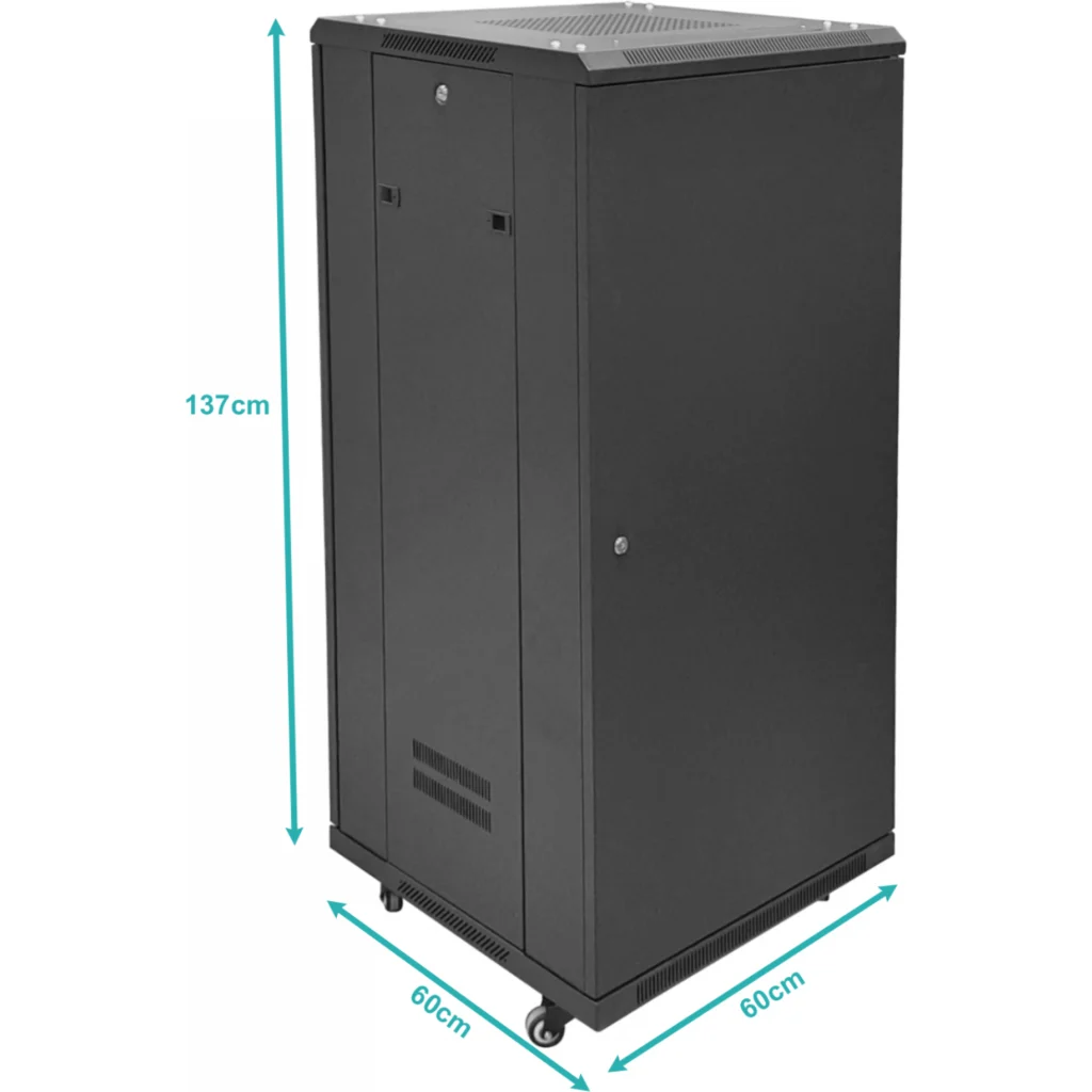 Imagen 5 de Rack Linkmade 27U Fondo 60cm x Ancho 19", Bandeja 30cm PDU