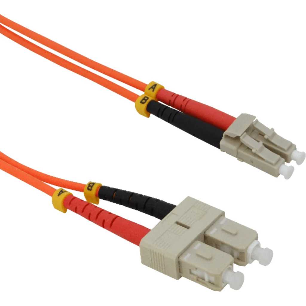 1mt LC-SC OM1 MultiModo MM Duplex Jumper Fibra 3mm 62.5/125um