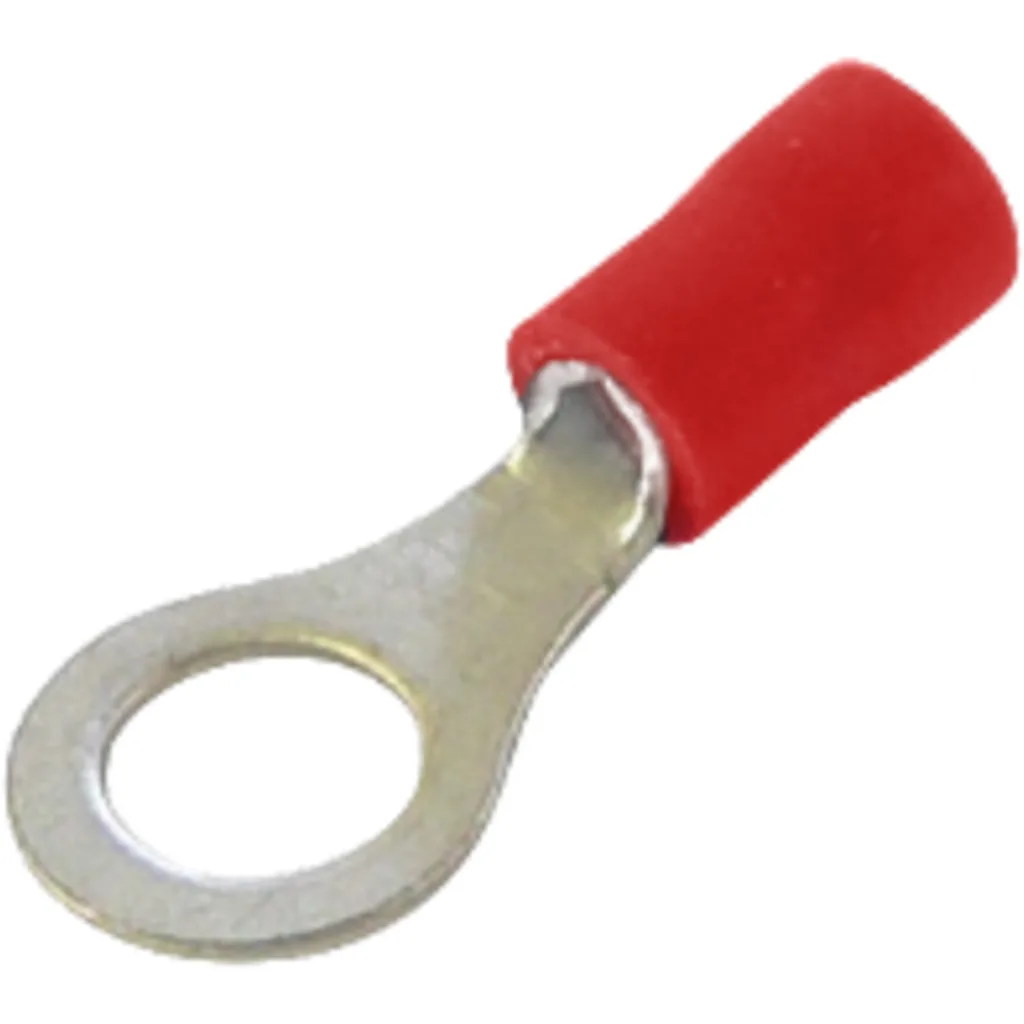RV1.25-6 Ojo-6,5mm 0,5-1,5mm2-Cable 100-unid Conector Rojo Aislado PVC