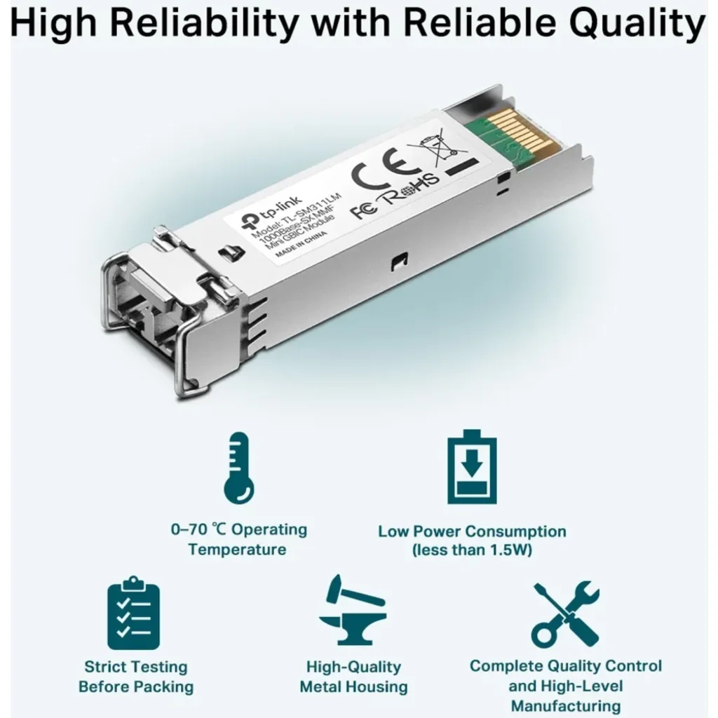 Imagen 2 de Módulo SFP TP-Link TL-SM311LM Gigabit Conector LC Duplex  550 metros 