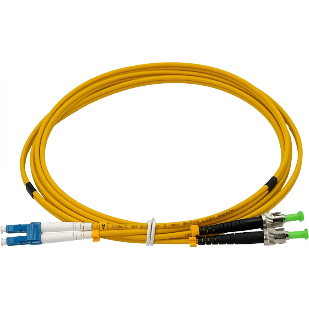 Imagen 2 de 2mt LC/UPC-ST/APC MonoModo SM Duplex Jumper Cable Fibra 9/125um 3mm