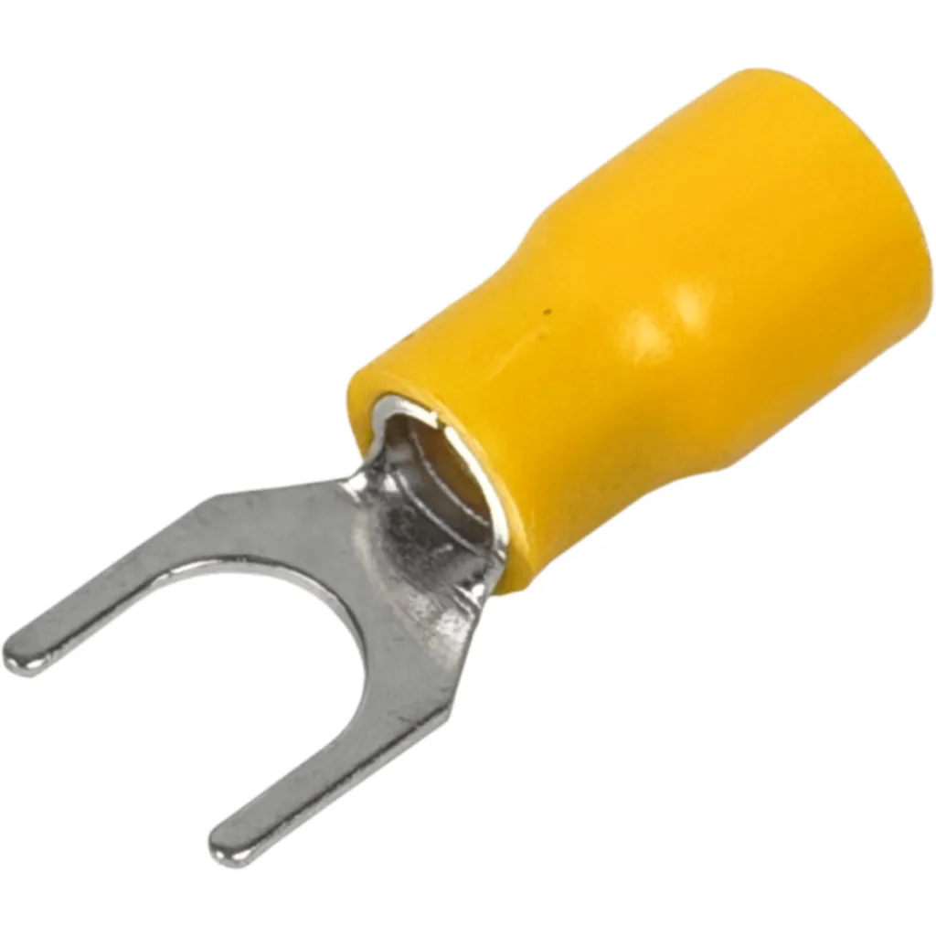 Imagen 2 de Horquilla-6,5mm 4,0-6,0mm2 50-un Conector Amarillo Aislado PVC