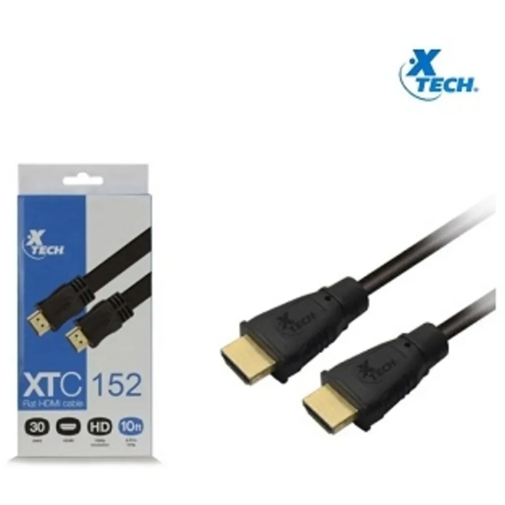 Cable HDMI M/M 3840x2160p 30AWG PVC Cobre 3mts Color negro - XTech