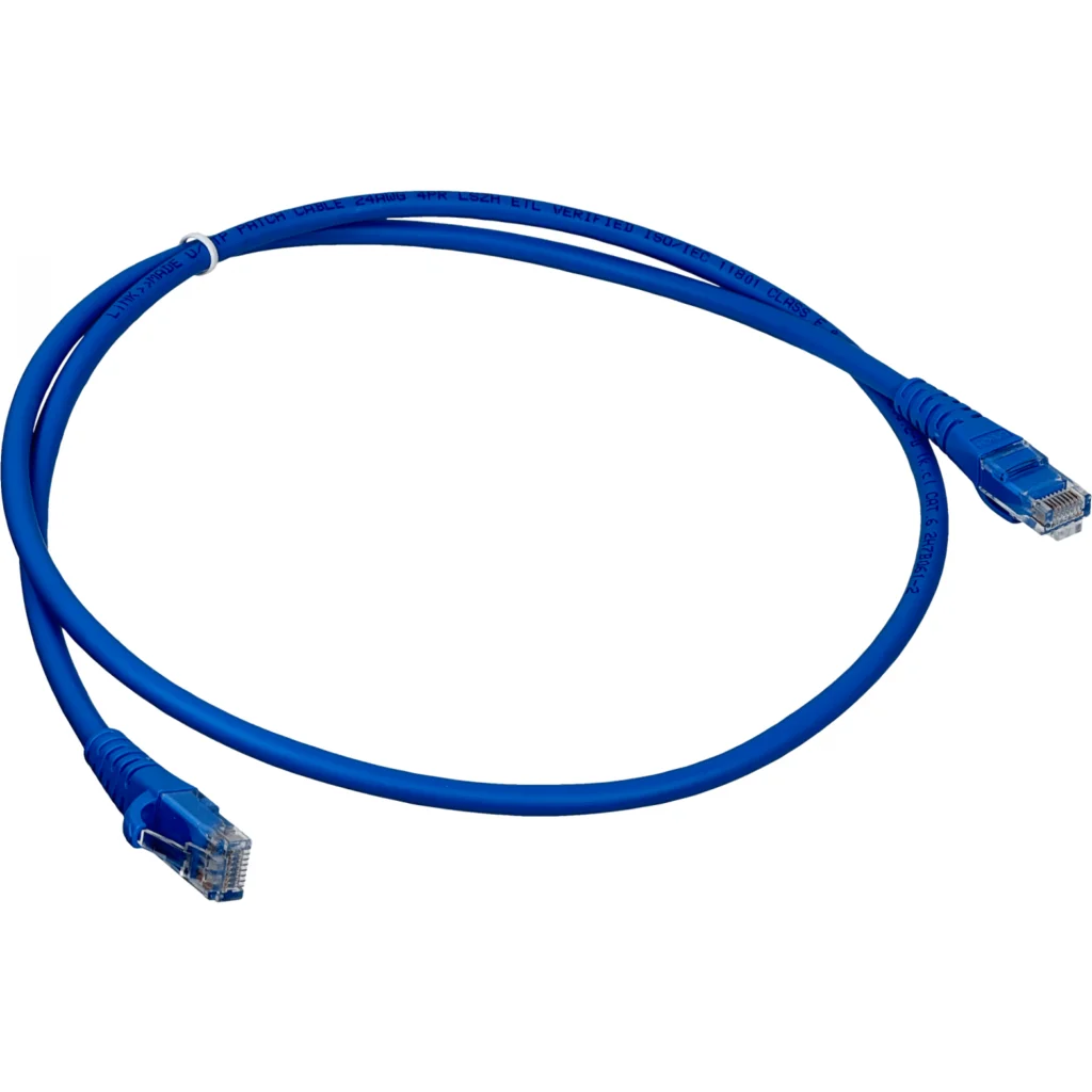 Imagen 3 de Cable de Red Linkmade CAT6 LSZH Cable Patch inyectado multifilar 1mt AZUL