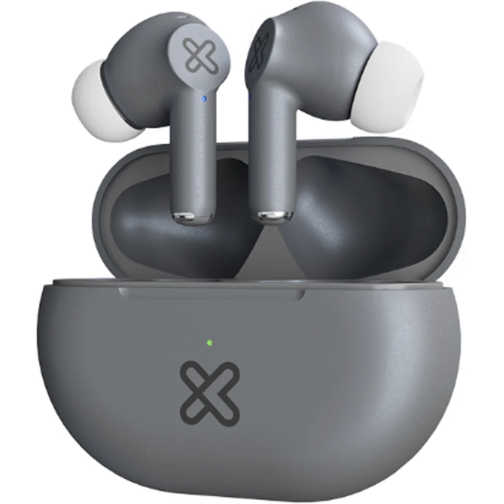 Klip Xtreme - True wireless earphones - Para Phone / Para Portable electronics / Para Tablet - Wireless - 17Hrs IPX Gray