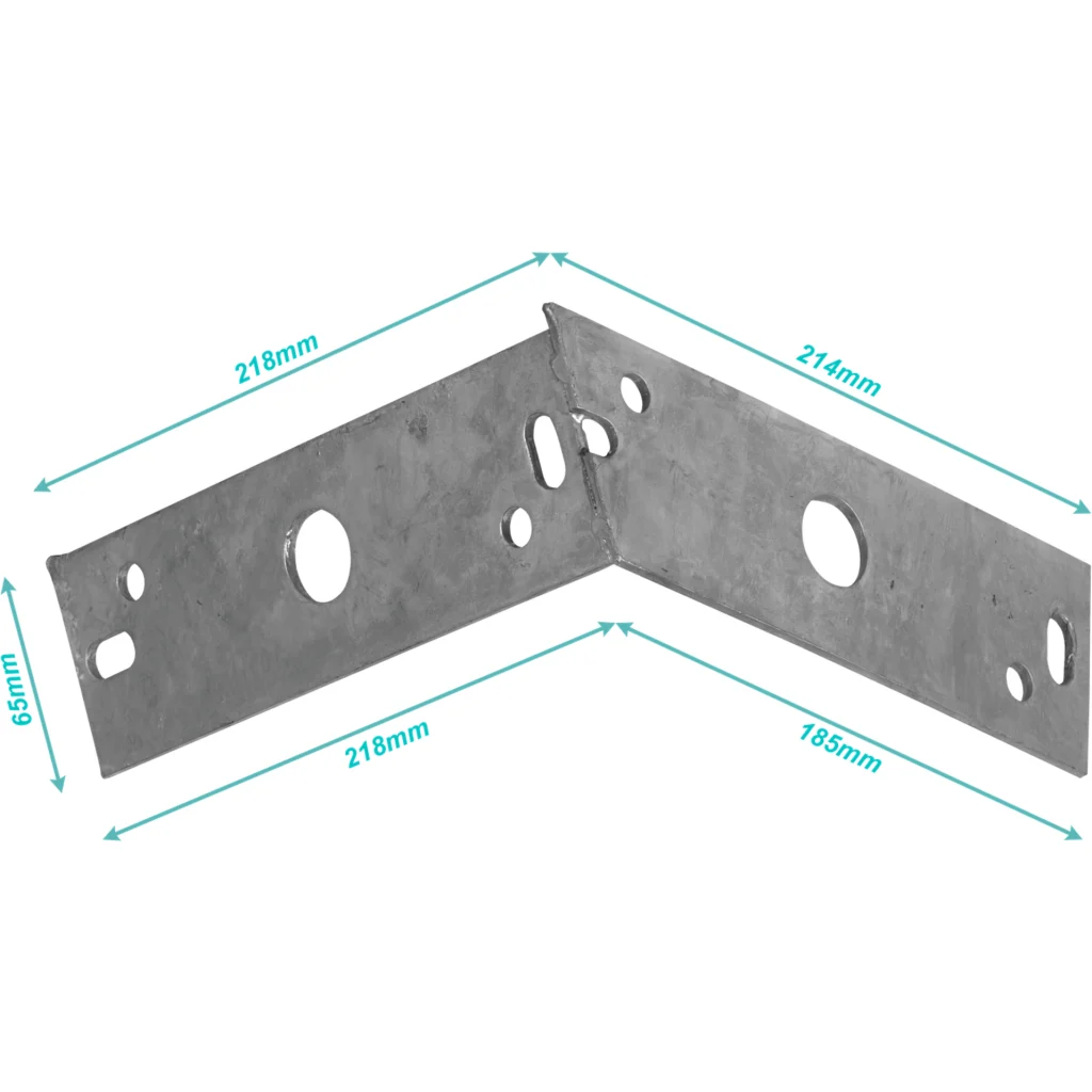 Imagen 2 de Flanche en-L c/Angulo 210x210x65x4mm para Anclaje de Vientos