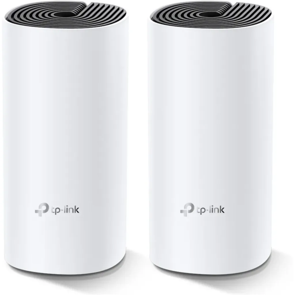 Deco M4(2-pack). Pack 2 Router WiFi Home Mesh AC1200 doble banda (867Mbps en 5GHz y 300Mbps en 2.4GHz) 2 puertos 1Gb