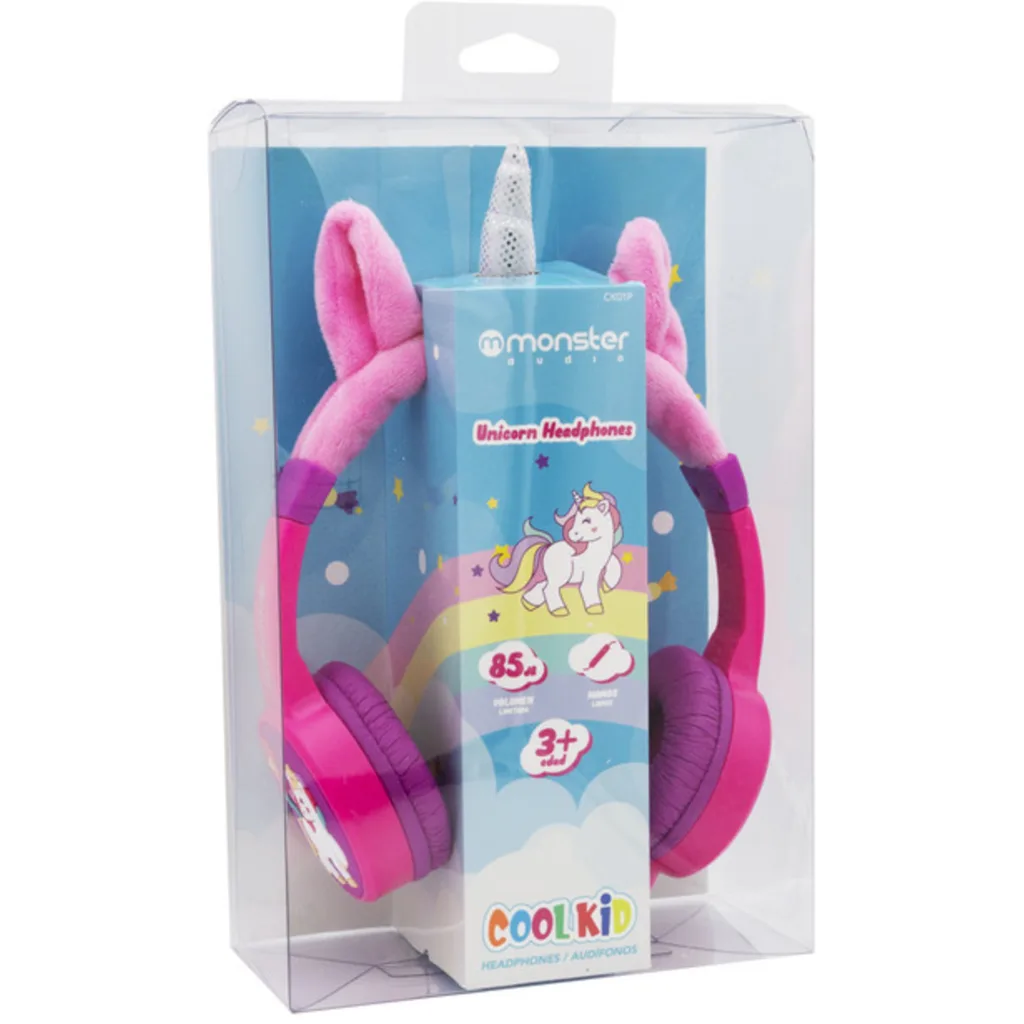 Imagen 2 de CK01P AUDIFONO MONSTER COOL KID UNICORNIO ROSADO