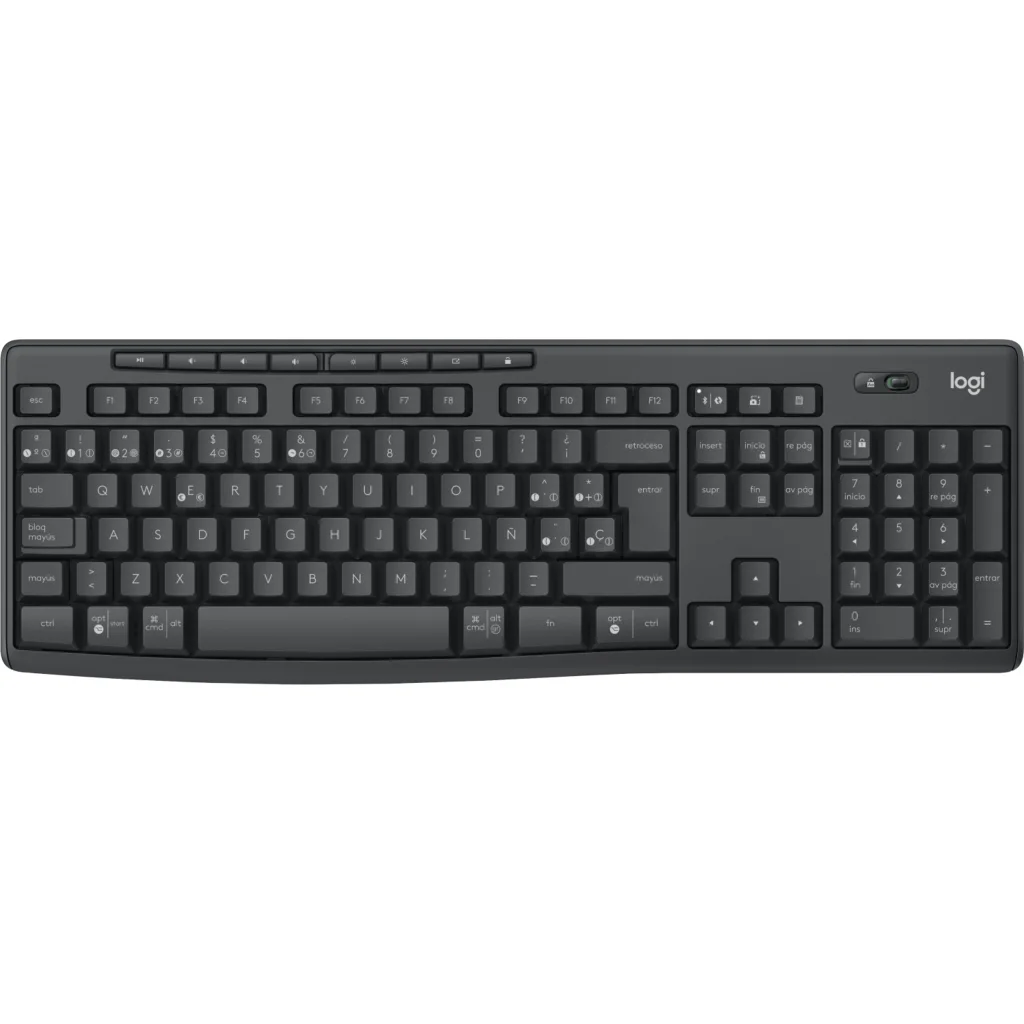 Imagen 3 de Kit Teclado Mouse Inalámbrico Logitech MK370 Bluetooth Receptor USB Color Grafit