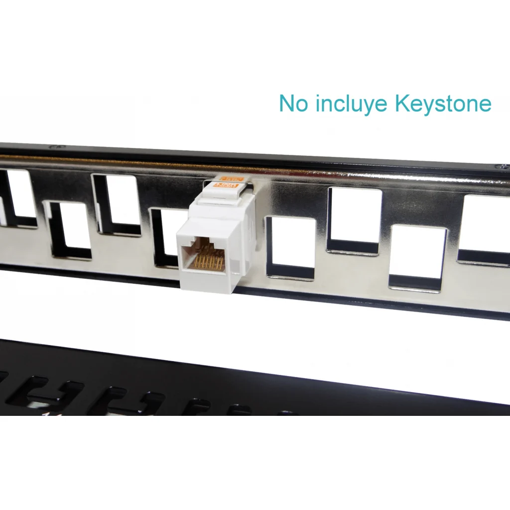 Imagen 1 de LINKMADE METAL REQ-24-KEYSTONE C/SOPORTE PATCHPANEL 1U VACIO UNLOADED