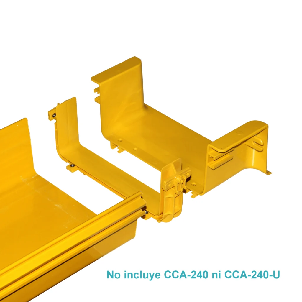 240x100mm Derivacion Universal Tee Amarilla PC+ABS LSZH Macho