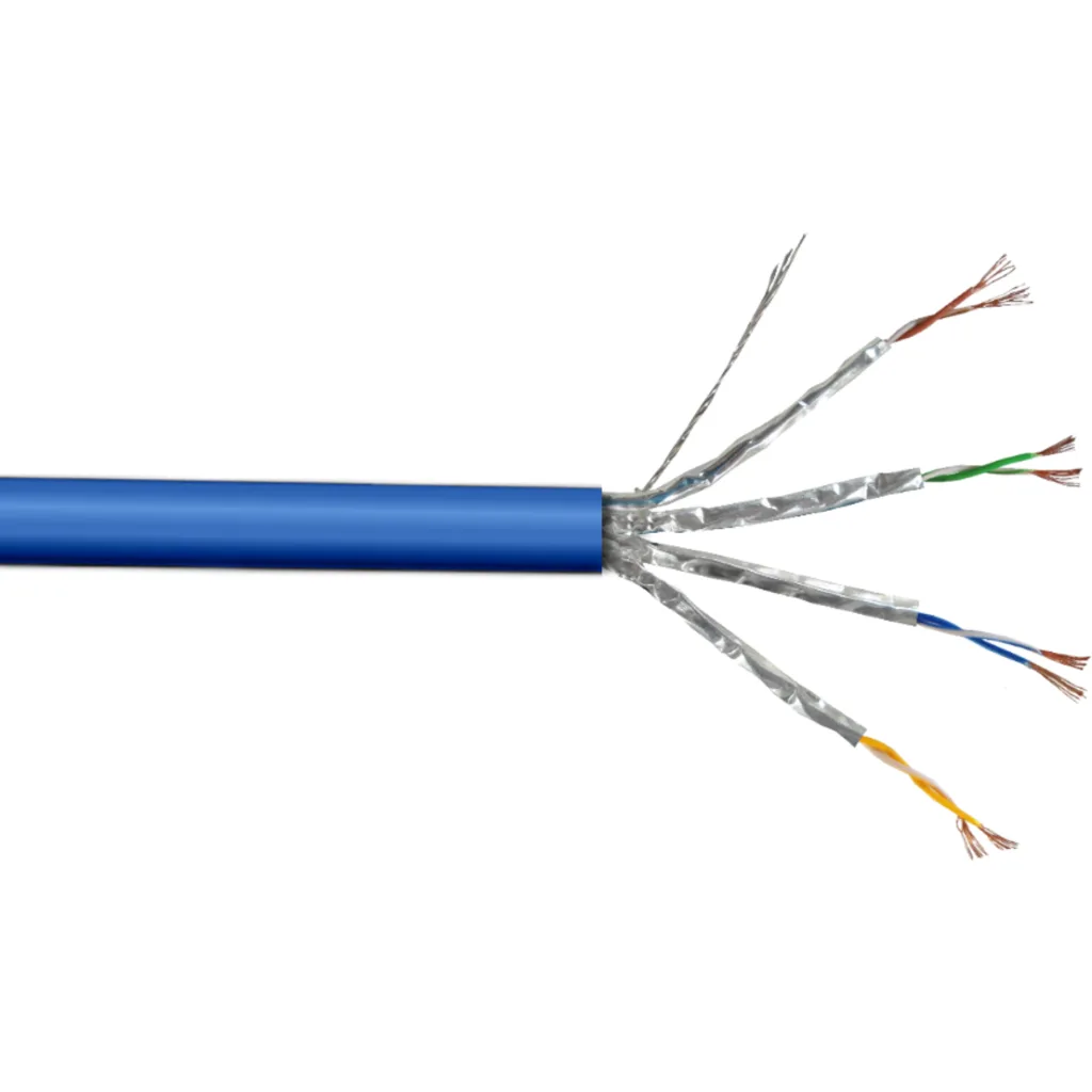 Imagen 1 de Cable de Red Linkmade Cat6a LSZH U/FTP Inyectado Multifilar 1 metro Color AZUL