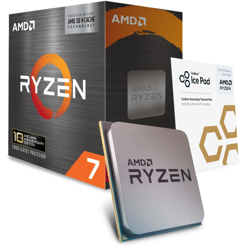 CPU AMD Ryzen 7 5800X3D 3.4-4.5GHz Tur 96MB L3 Skt AM4 Sin FAN/G Aniv Edition