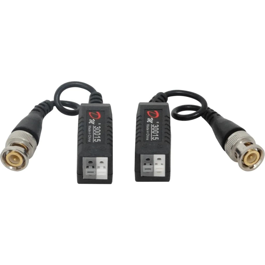 Balun Pasivo 1-Par 2-Unidades CCTV-UTP-BNC BNCM BNC-Macho DC-8MHz