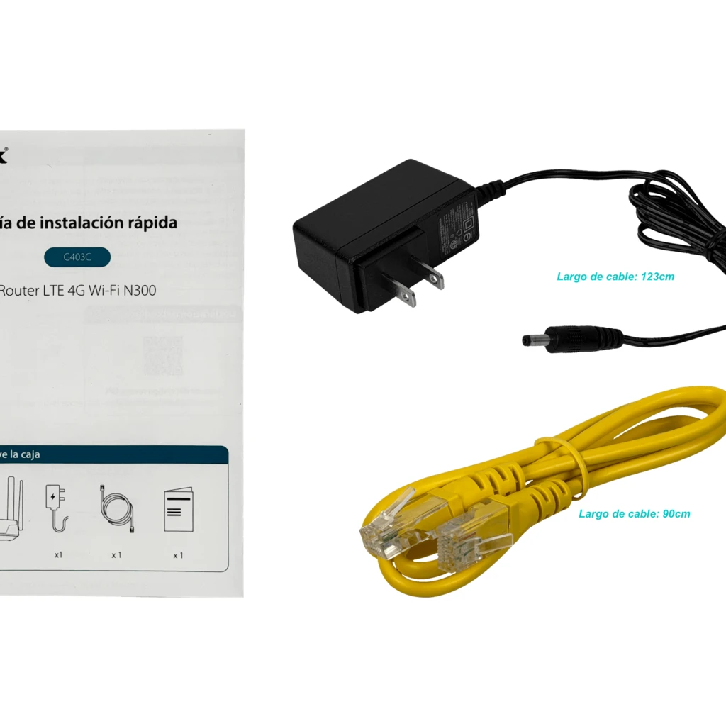 Imagen 3 de D-LINK 4G/LTE-Cat4 N300-2,4GHz 4-antenas-fijas 1-Sim 3-100 1-WAN