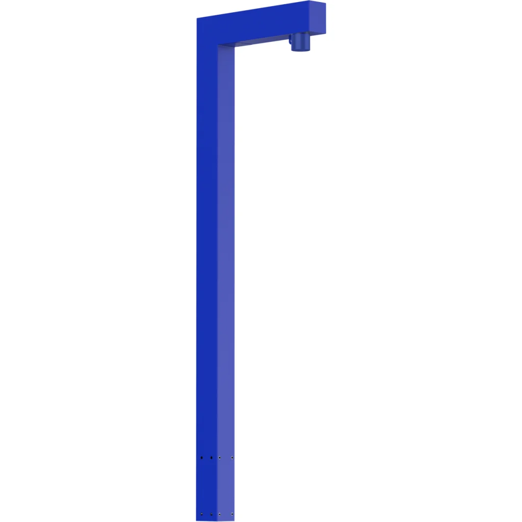Mastil  VTAZG001X-B para poste sos de emergencia VTA8311A/VTA8311A-4. Fabricado en acero SGCC, color azul oscuro, permite instalar soportes de cámaras bullet o PTZ CCTV. 450 x 1445 x 70 mm