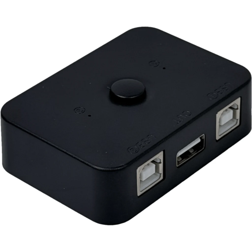 2-USB-B 1-USB-A Conmutador USB p/Impresara 2-Computadores 1-Impresora