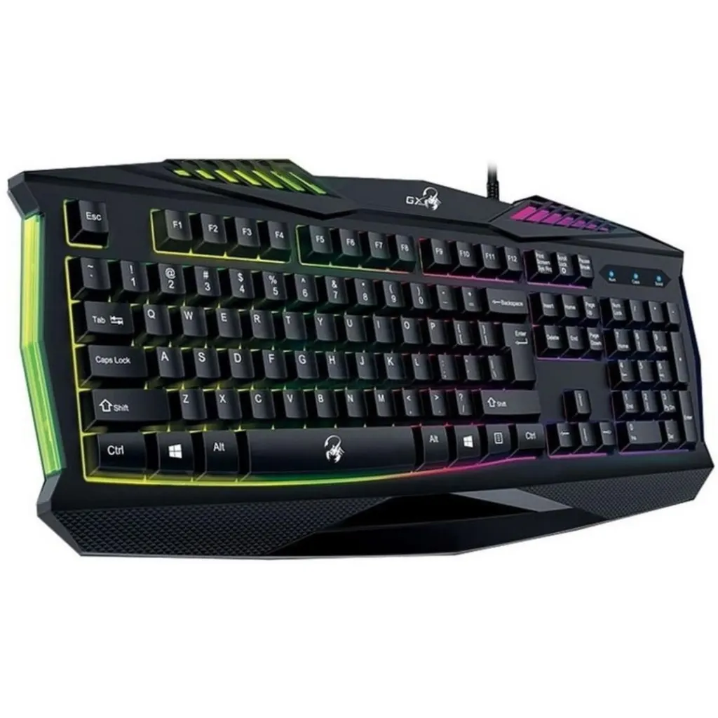 Imagen 1 de Teclado Gamer Alámbrico Genius Scorpion K220 RGB 7 Color USB Español Negro