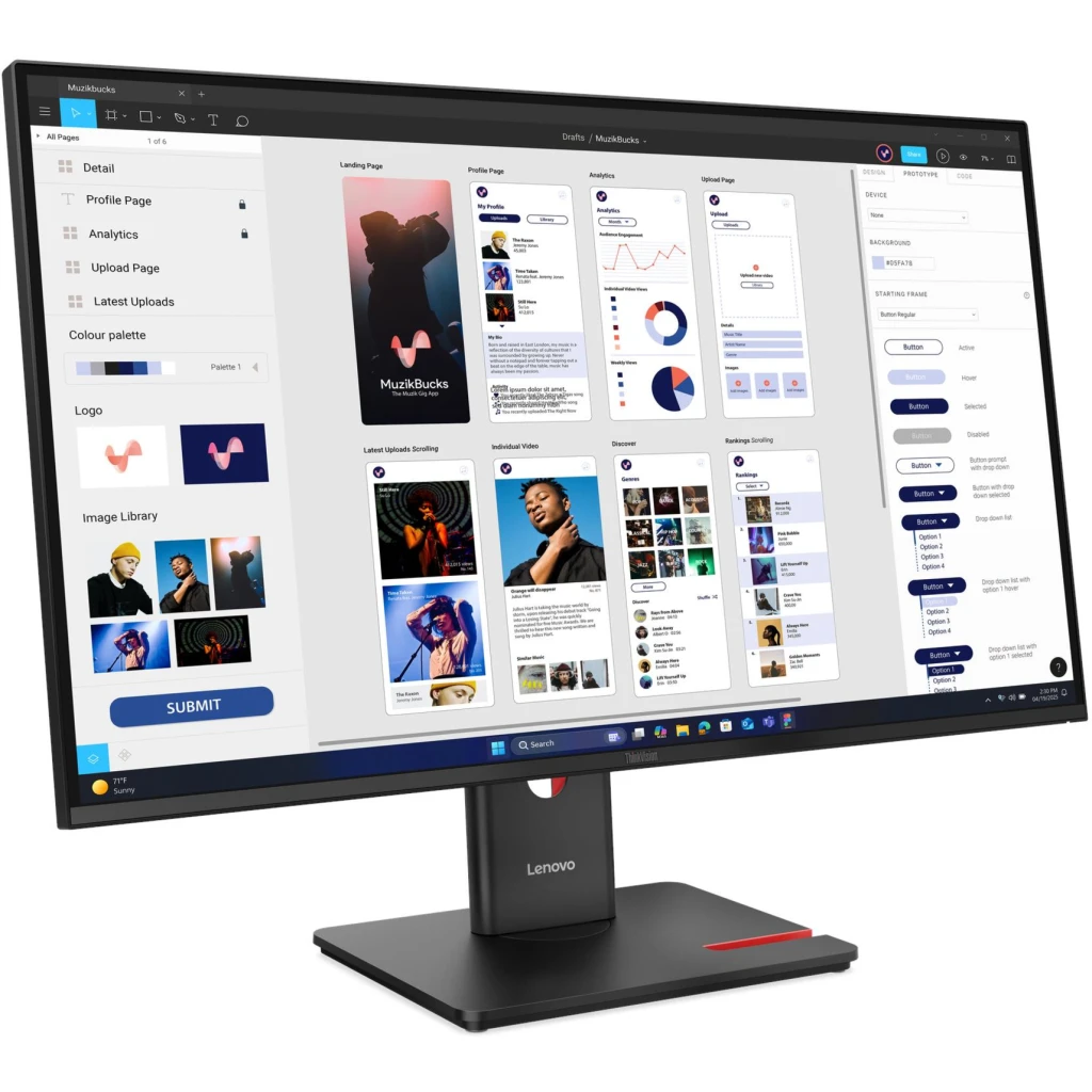 Monitor Lenovo ThinkVision T32UD-40 31.5" UHD 3840*2160 IPS DP HDM USB-C 60Hz