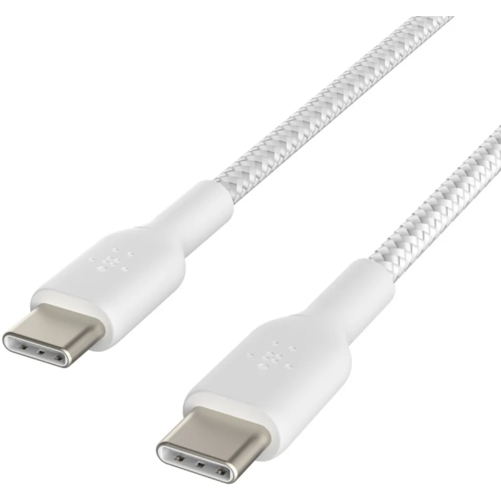 Belkin Cable BoostCharge USB-C to USB-C Braided 1mts. White