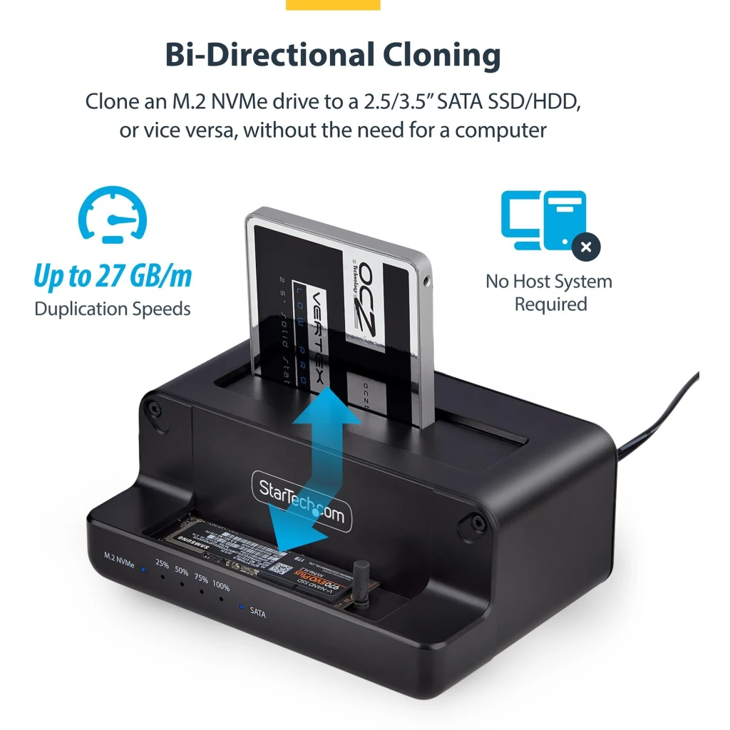 Imagen 2 de Clonador NVMe M.2 a SATA de 2.5/3.5