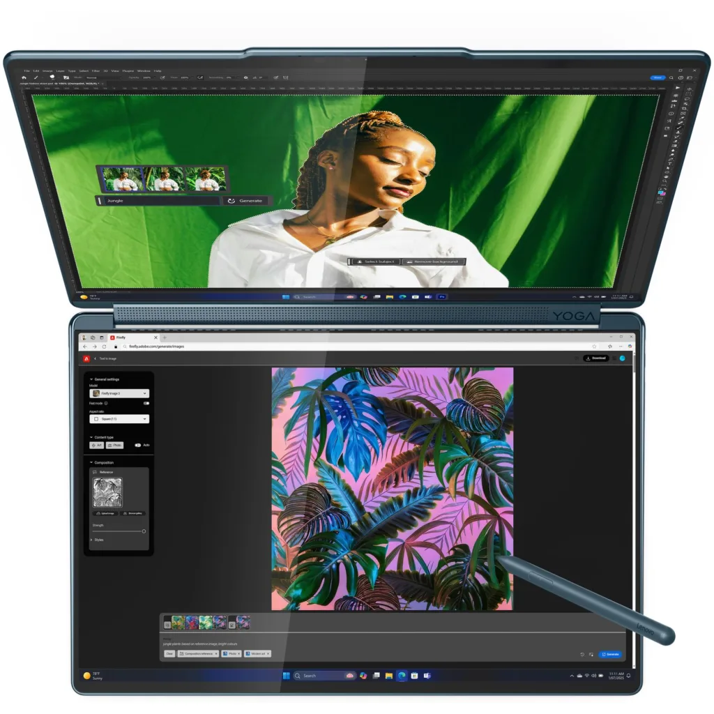 Imagen 5 de Notebook Lenovo Yoga 9 14IAH10 Ultra 9 285H 32GB 1TB 2*14" Táctil W11H+Pen