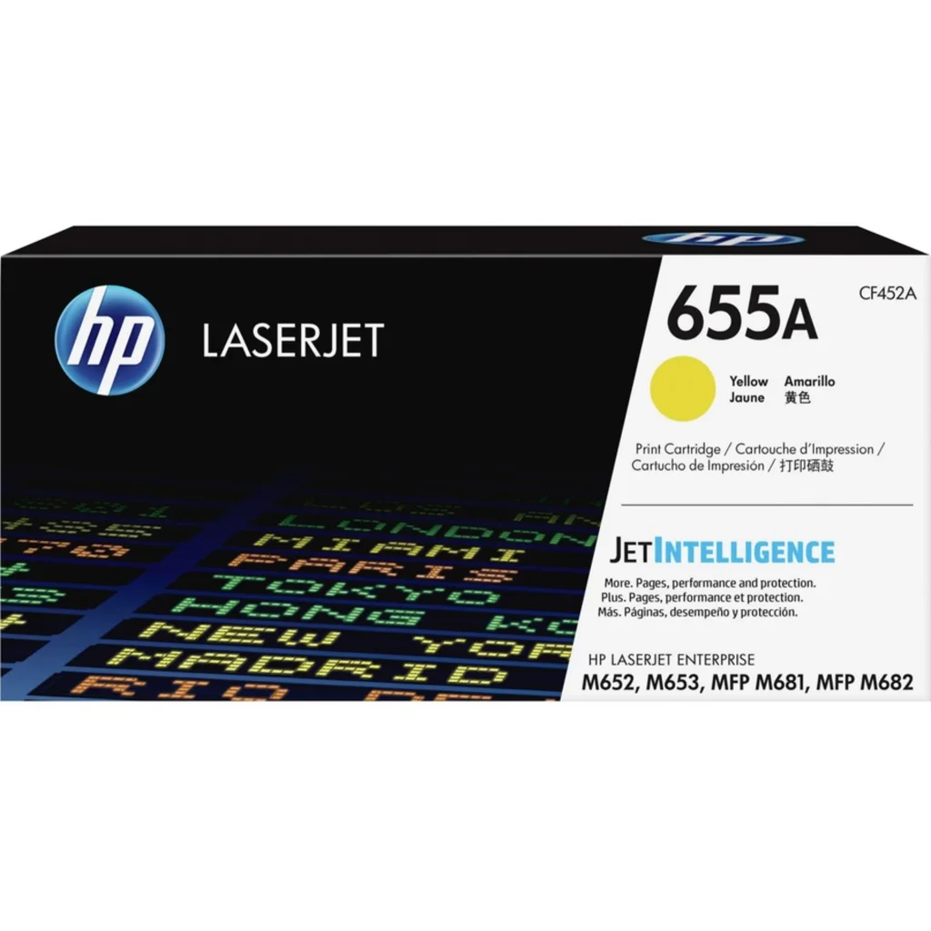 Toner HP 655A Yellow LaserJet Toner Cartridge (CF452A) 10500 Pag.