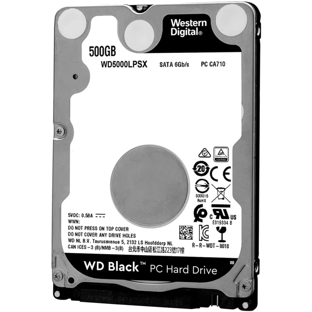 Imagen 2 de Disco Duro Usado Western Digital Black 500GB 2.5" 7mm 7200 RPM SATA III 6GB/S 64MB