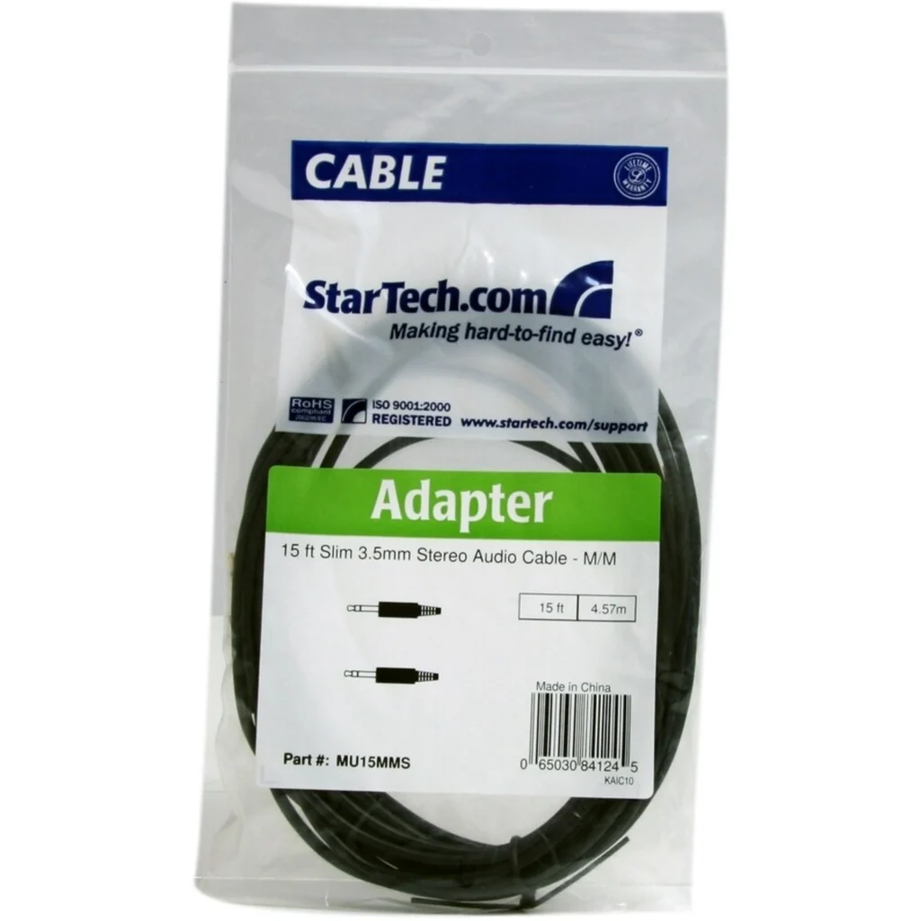 Imagen 1 de Cable de Audio Stereo Jack 3.5mm M/M 4.5mts 15ft Color Negro - StarTech