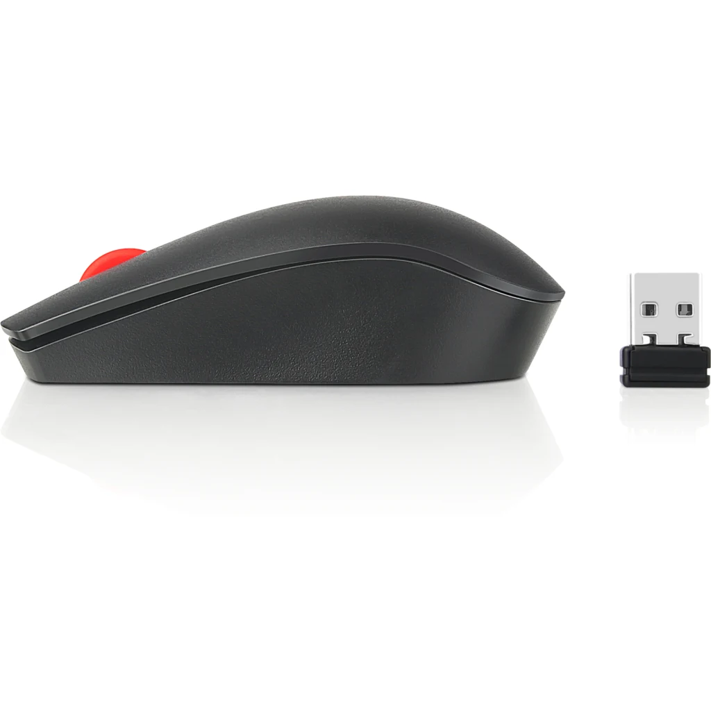 Imagen 1 de Mouse Inalámbrico Lenovo Essential Wireless Nano USB ambidiestro 1xAA Negro