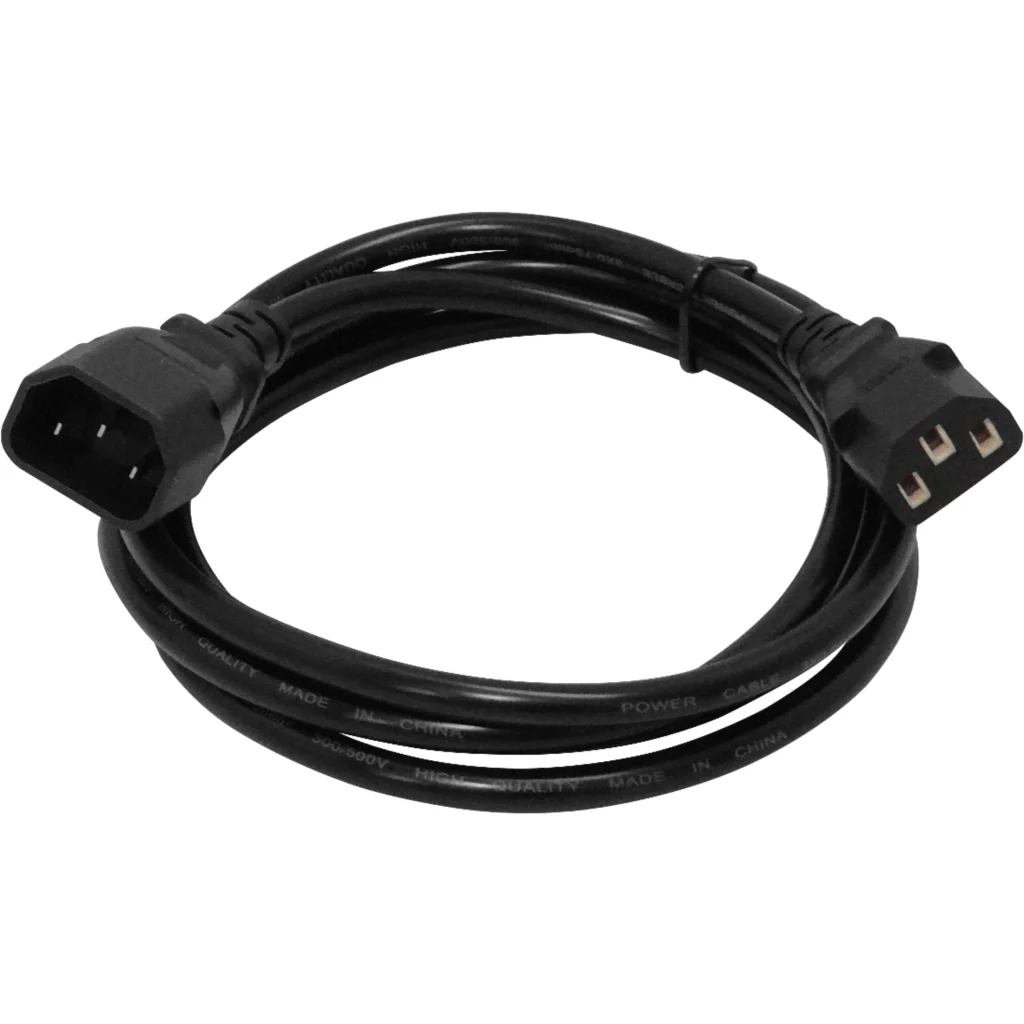 Imagen 1 de CABLE PODER 3*0,75mm2 C13-C14 6A 1.8mt MACHO-HEMBRA Color Negro